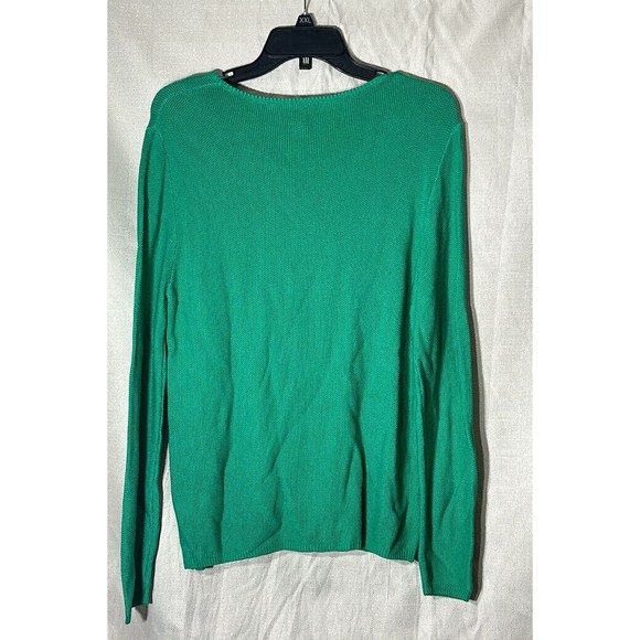 Chicos size 1 (8-10/M) green waffle knit sweater - Picture 1 of 8